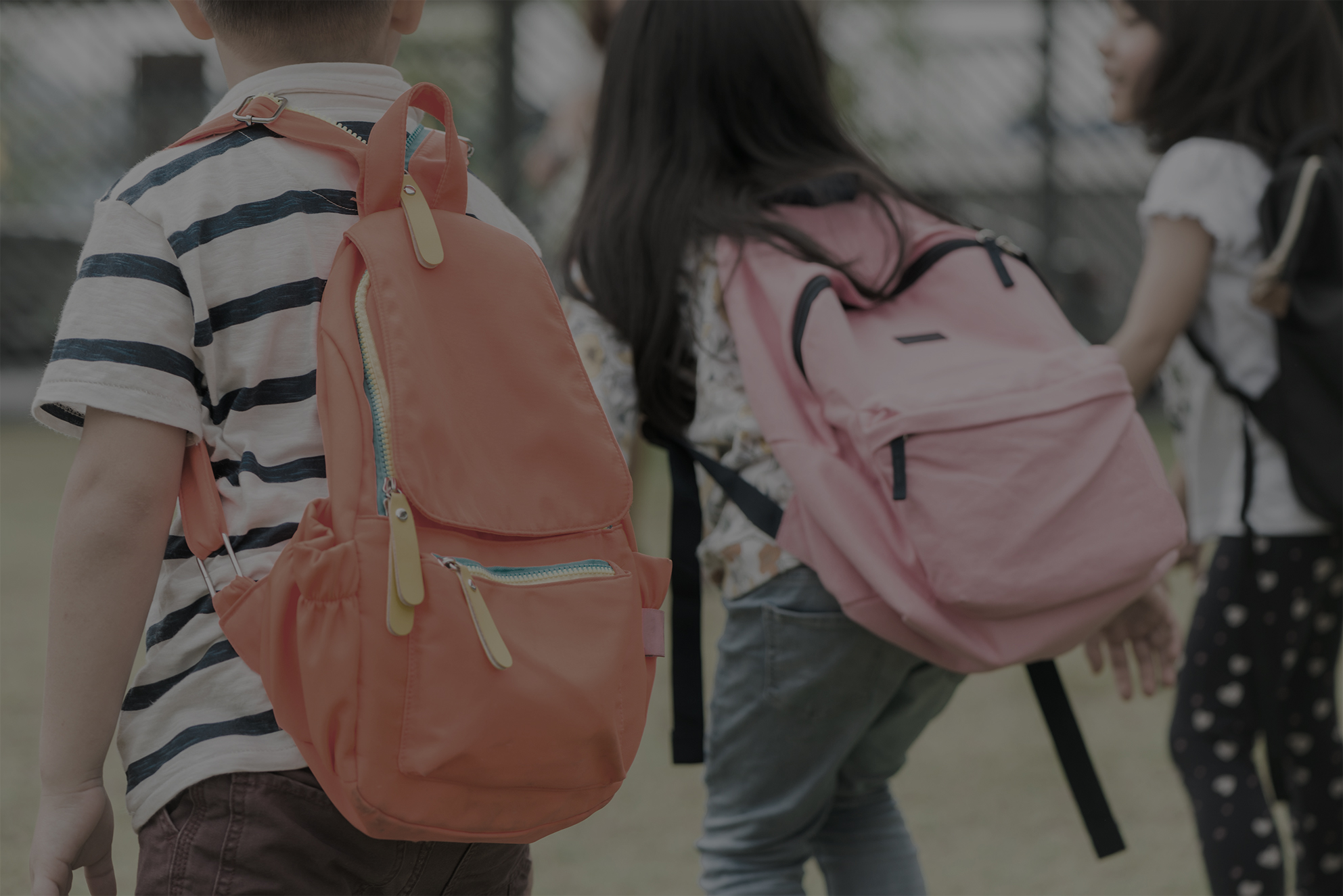 Students walking to school