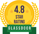 Glassdoor Review 4.8 Star Rating icon