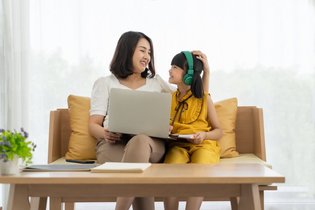 Educator visiting family of student virtually.